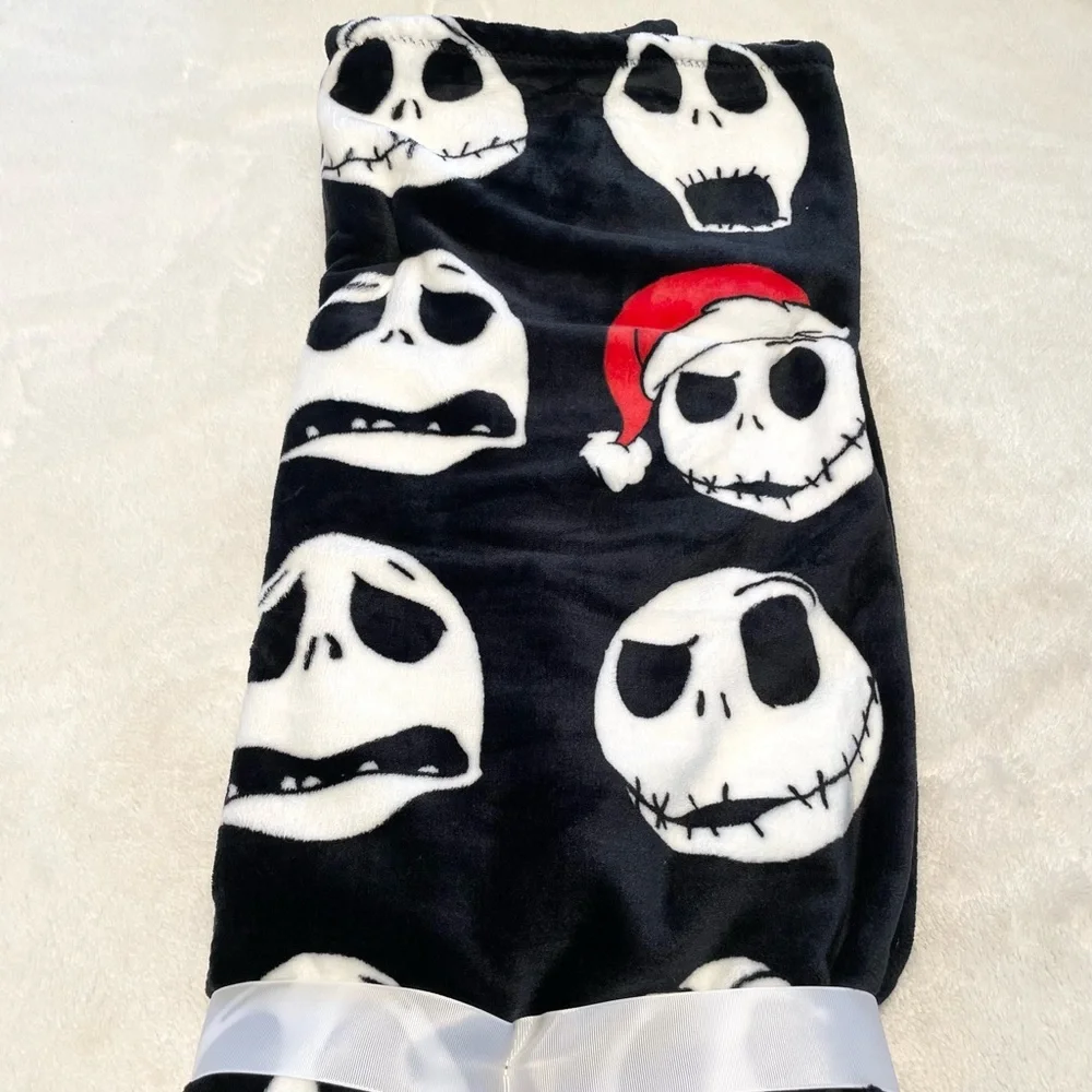 New Tim Burton’s Nightmare Before Santa Jack Skellington Plush Blanket Throw